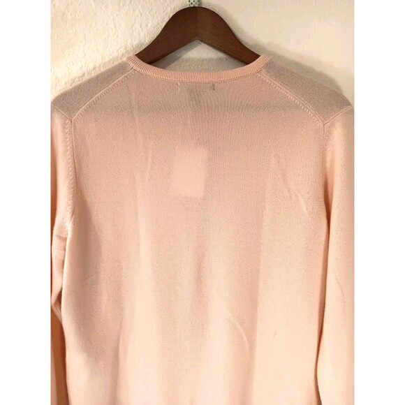 NWT Lands' End 100% Cashmere Cardigan Sweater Pink Peach Women's M/P 10-12 - Picture 7 of 12